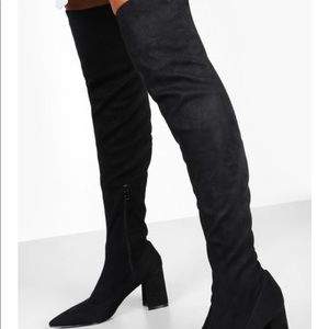 Thigh high boohoo boots new